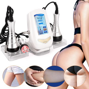 Electric Cavitation RF Slimming Machine 40K Ultrasonic Fat Burner, Body Sculpting Device, Anti Cellulite, Skin Tightening, 3 Heads, Infrared Heat Therapy