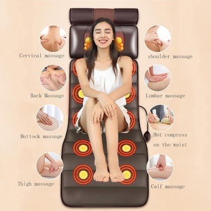 Electric Massage Mattress, Full Body Vibration Massage, Graphene Heating, Infrared Therapy, 96 Massage Heads, 3 Levels, Pain Stress Relief Cushion