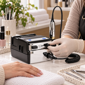 Professional Electric Nail Drill shown during professional preparation