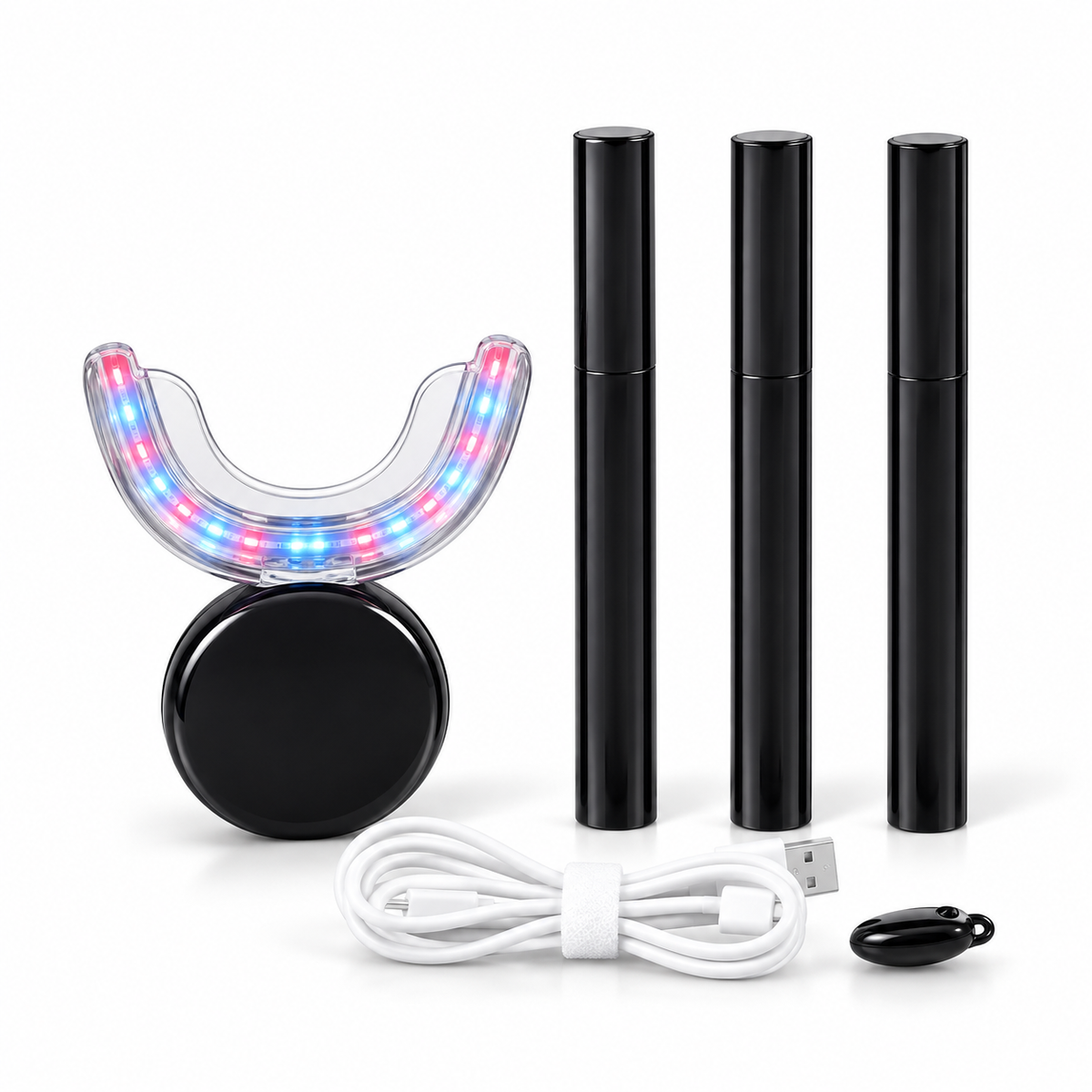 Teeth Whitening Kit with LED on a white background