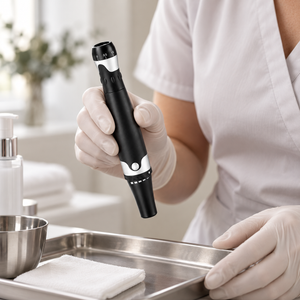 Dr Pen Ultima A7 Microneedling Device shown in a personal care routine