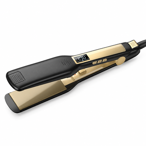 Titanium Hair Straightener with LCD Display on a white background
