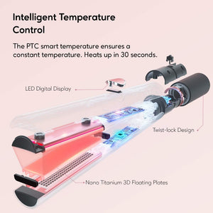 Professional Hair Striaghtener Instant Heating Flat Iron - Beautyic.co.uk