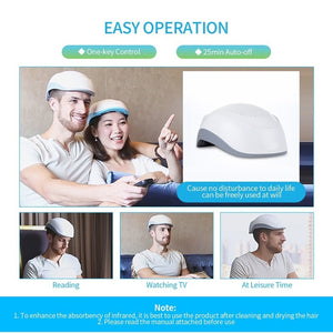 Hair Regrowth Laser Helmet With LED Lights - Beautyic.co.uk