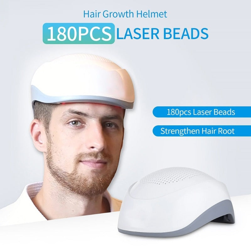 Hair Regrowth Laser Helmet With LED Lights - Beautyic.co.uk