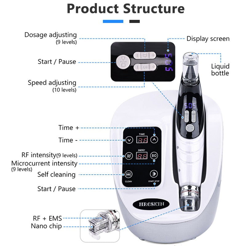 RF Injector Needle Gun Mesotherapy Anti Wrinkles - Beautyic.co.uk