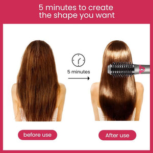 All In One Hair Volumizing And Drying Hair Brush Curling And Straightening Brush - Beautyic.co.uk