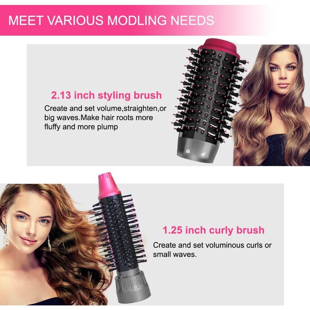All In One Hair Volumizing And Drying Hair Brush Curling And Straightening Brush - Beautyic.co.uk