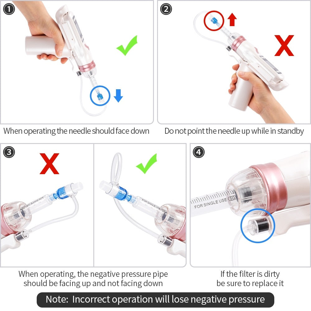 Mesotherapy EZ Negative Pressure Meso Gun Beauty Machine - Beautyic.co.uk