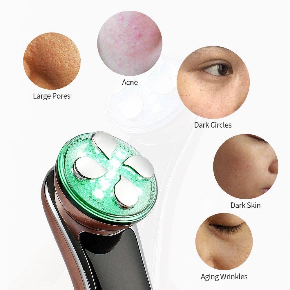 5 In1 RF EMS Radio Frequency LED Photon Skin Lifting Device - Beautyic.co.uk