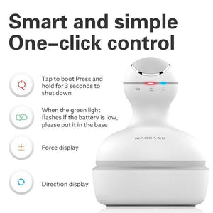 Electric 4D Scalp & Head Massager Relieve Stress Hair Growth - Beautyic.co.uk