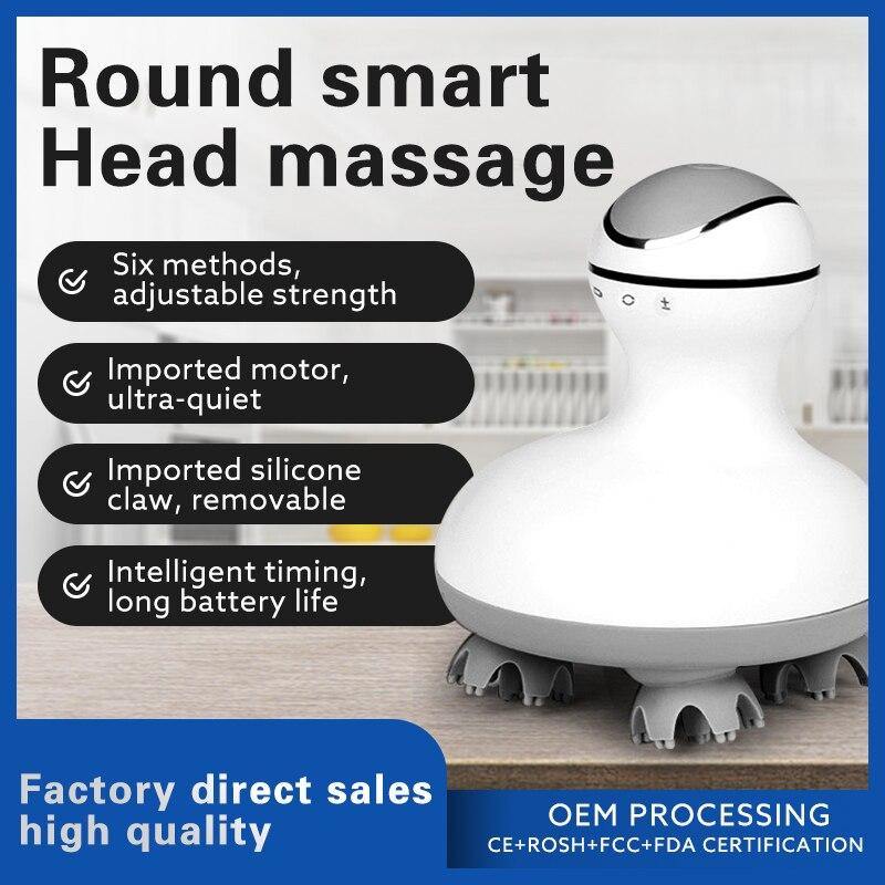 Electric 4D Scalp & Head Massager Relieve Stress Hair Growth - Beautyic.co.uk