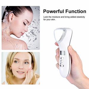 Ultrasonic LED Hot Cold Hammer Facial Lifting Vibration Massager - Beautyic.co.uk