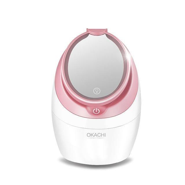 Nano Ionic Facial Steamer Face Steam Machine With Makeup Mirror - Beautyic.co.uk