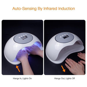 72w Led UV Lamp Nail Dryer Kit Nail Gel Polish Curing Machine - Beautyic.co.uk