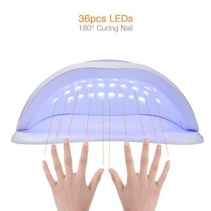 72w Led UV Lamp Nail Dryer Kit Nail Gel Polish Curing Machine - Beautyic.co.uk