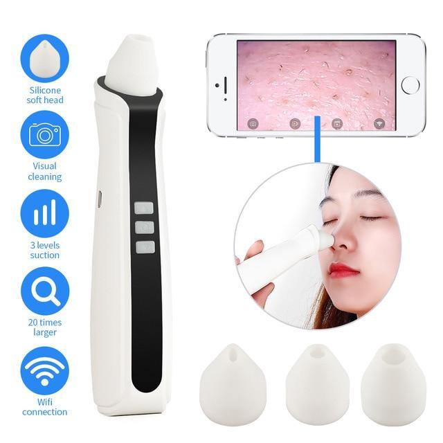 Visual Blackhead Pore Vacuum Remover Cleaner With Wifi Camera - Beautyic.co.uk