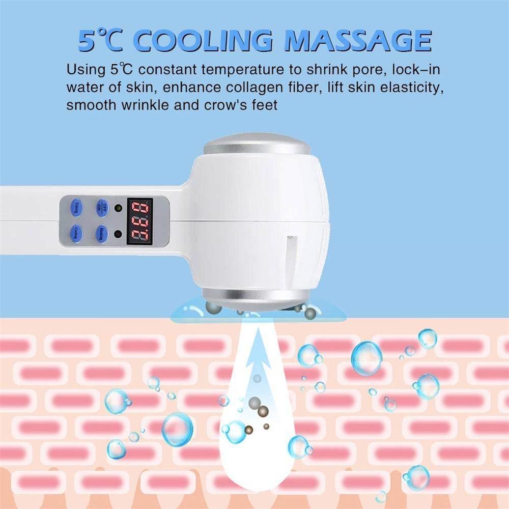 Blue Led Cryotherapy Hot Cold Hammer Skin Care Beauty Massager - Beautyic.co.uk