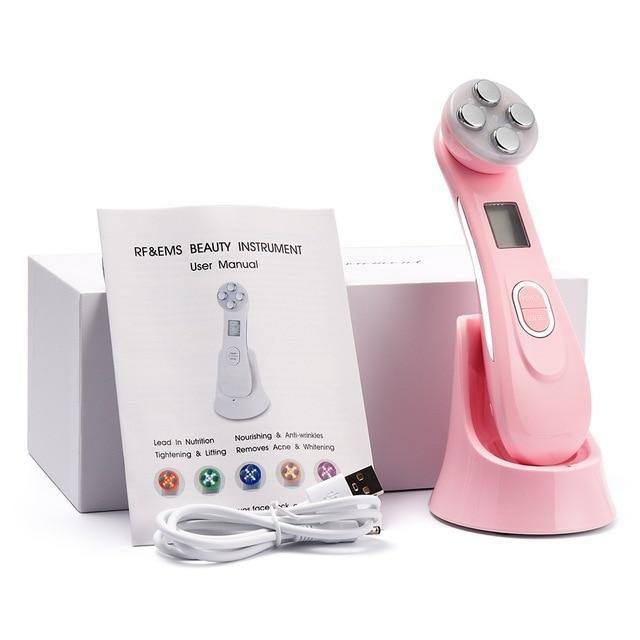 5 IN 1 LED Light Facial Therapy For Acne Wrinkle Skin Tightening Device - Beautyic.co.uk