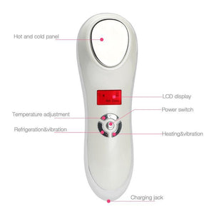Ultrasonic Facial Hot Cold Sound Wave Skin Tightening Wrinkles Acne Removal Machine - Beautyic.co.uk