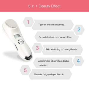 Ultrasonic Facial Hot Cold Sound Wave Skin Tightening Wrinkles Acne Removal Machine - Beautyic.co.uk