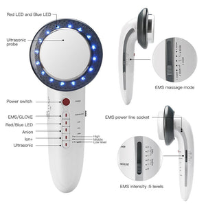 6 in 1 Ultrasonic Cavitation EMS Slimming Beauty Device - Beautyic.co.uk