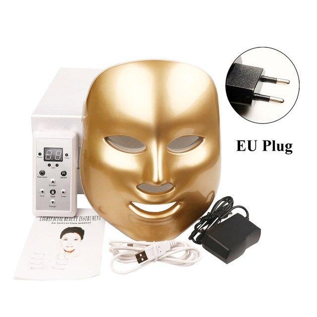 Photon LED 7 Colors Facial Mask Anti Wrinkle Acne Removal Device - Beautyic.co.uk