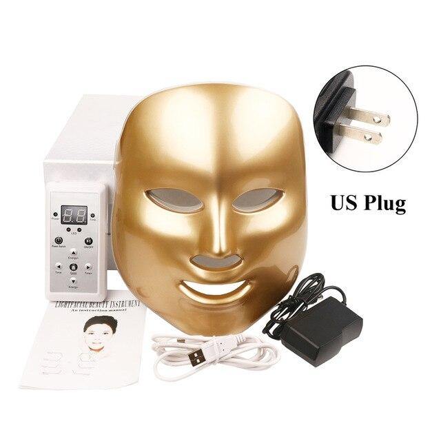 Photon LED 7 Colors Facial Mask Anti Wrinkle Acne Removal Device - Beautyic.co.uk