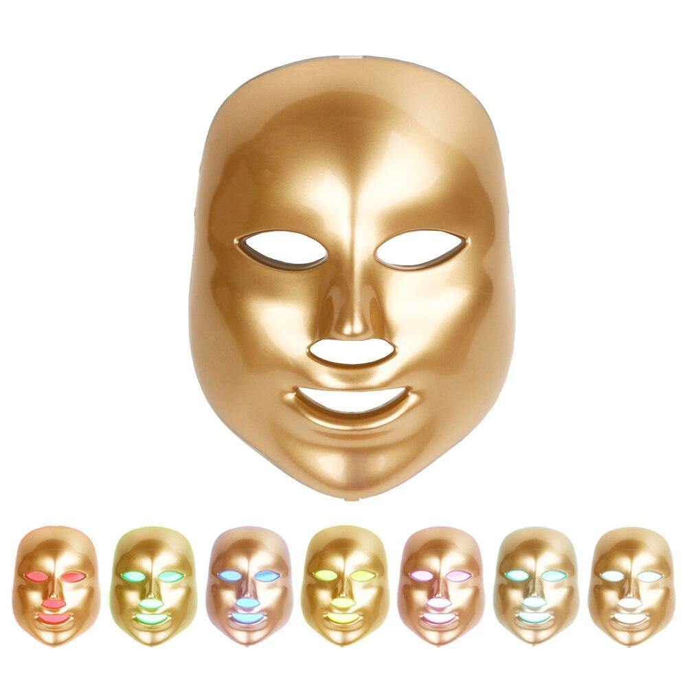 Photon LED 7 Colors Facial Mask Anti Wrinkle Acne Removal Device - Beautyic.co.uk