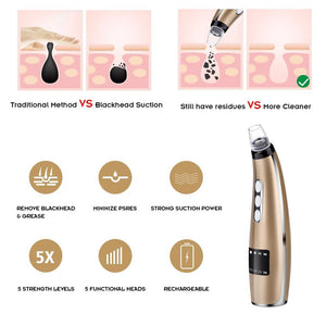 5 In 1 3D Vacuum Electric Blackhead Removal 2.0 - Beautyic.co.uk