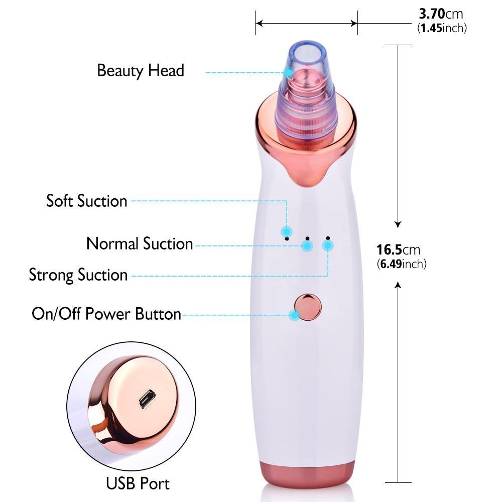 5 In 1 3D Vacuum Electric Blackhead Removal 2.0 - Beautyic.co.uk
