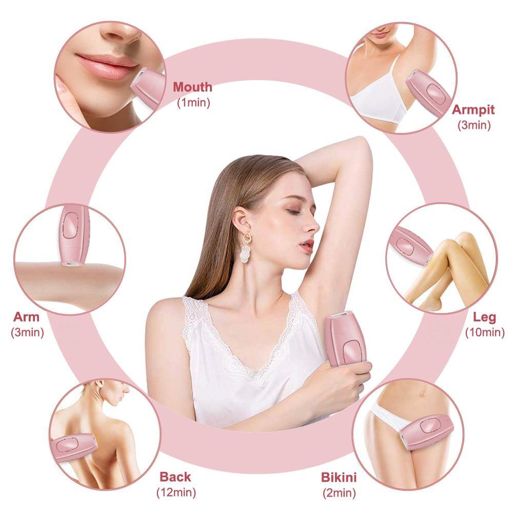 600000 Depilatory Laser Mini Hair Epilator Permanent Body Hair Remover - Beautyic.co.uk