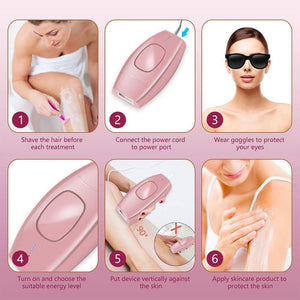 600000 Depilatory Laser Mini Hair Epilator Permanent Body Hair Remover - Beautyic.co.uk