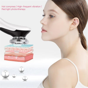 EMS Hot Cool Ion LED Sonic Vibration Facial Beauty Device - Beautyic.co.uk