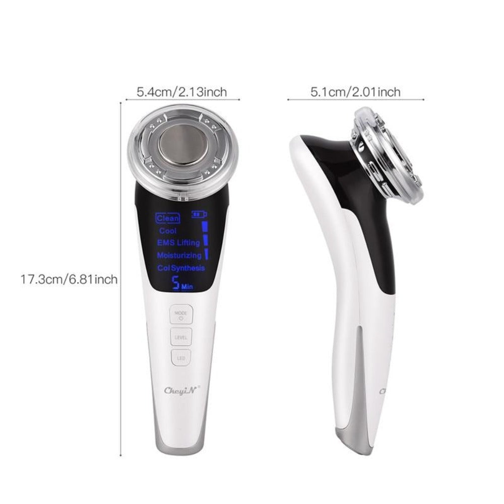 EMS Hot Cool Ion LED Sonic Vibration Facial Beauty Device - Beautyic.co.uk