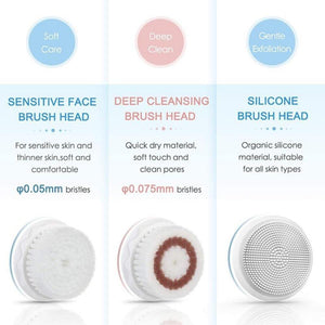 Facial Cleansing Brush Silicone Vibrating Facial Scrubber - Beautyic.co.uk