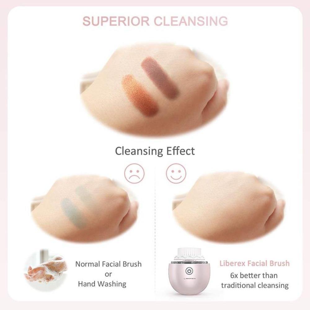 Facial Cleansing Brush Silicone Vibrating Facial Scrubber - Beautyic.co.uk
