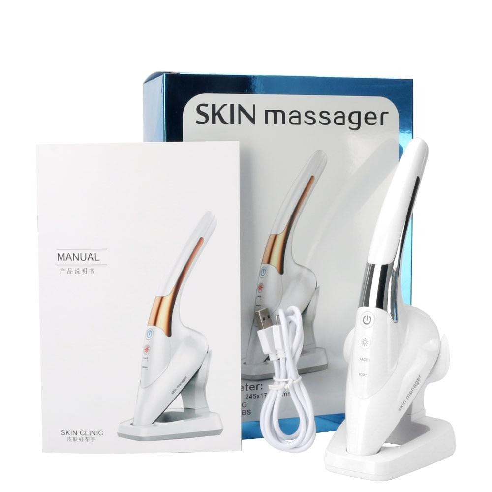Microcurrent Iron Heat Ion Vibration Massager Wrinkles Remover Face Lifting Beauty Device - Beautyic.co.uk