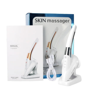 Microcurrent Iron Heat Ion Vibration Massager Wrinkles Remover Face Lifting Beauty Device - Beautyic.co.uk