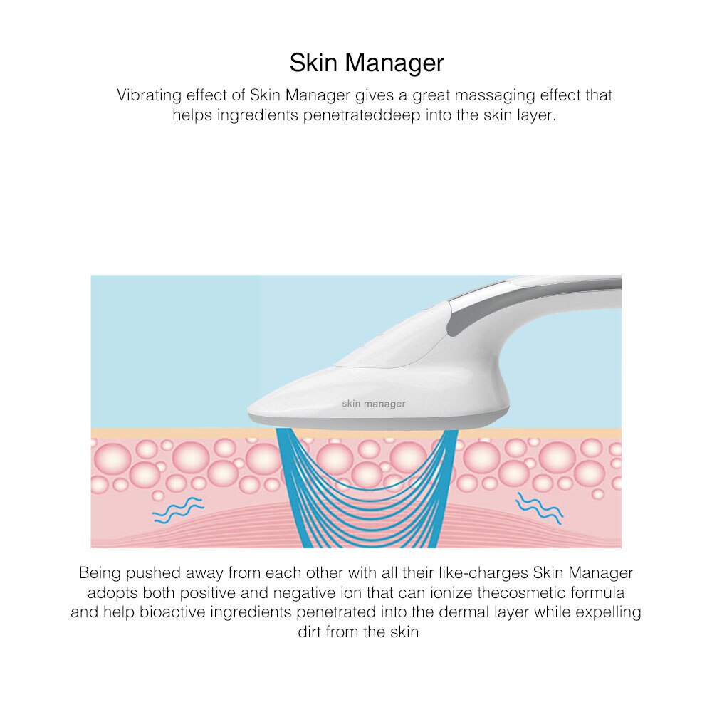 Microcurrent Iron Heat Ion Vibration Massager Wrinkles Remover Face Lifting Beauty Device - Beautyic.co.uk