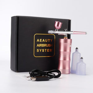 Portable Airbrush Makeup Kit With Compressor Spray Gun for Face Skin Care - Beautyic.co.uk