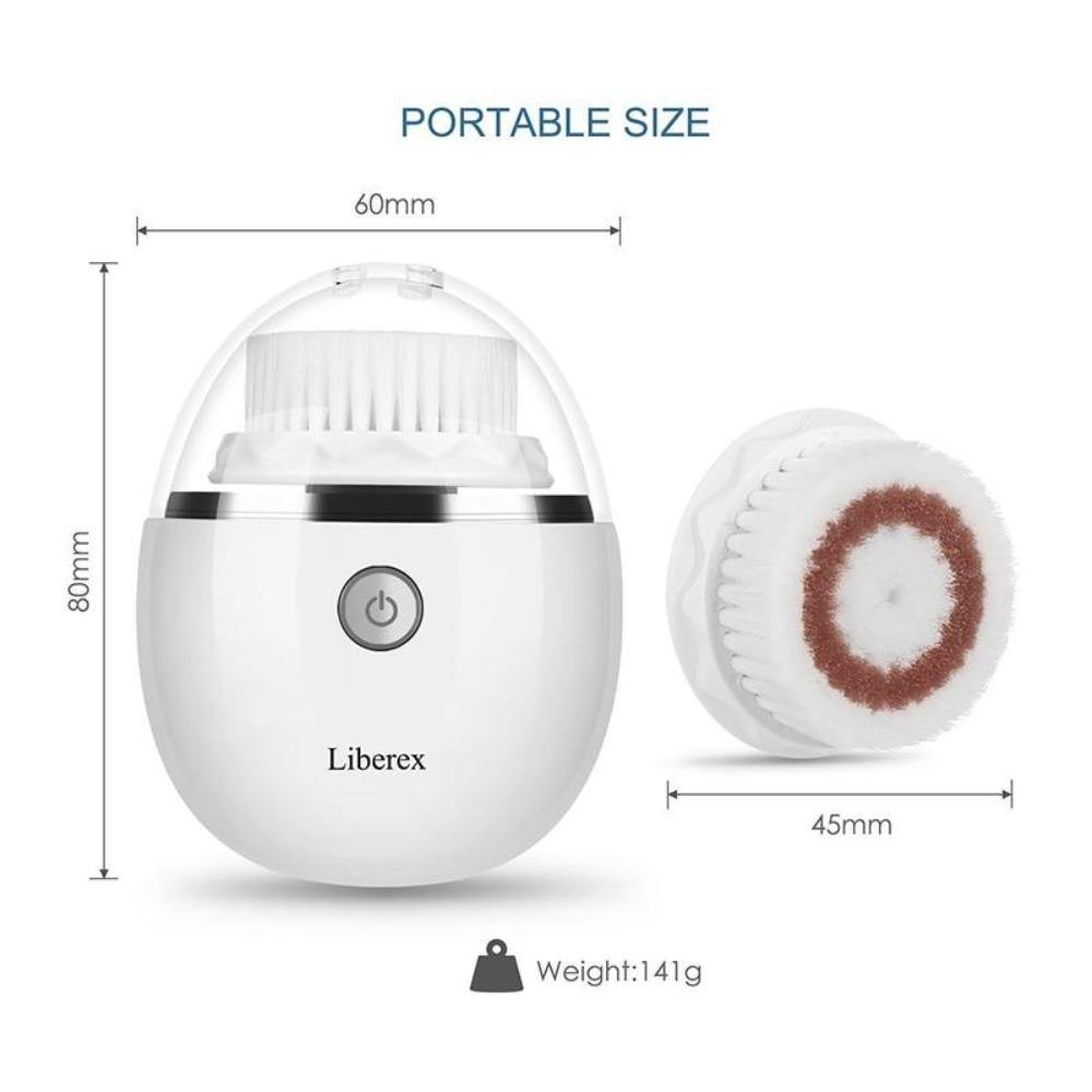 Facial Cleansing Brush Silicone Vibrating Facial Scrubber - Beautyic.co.uk