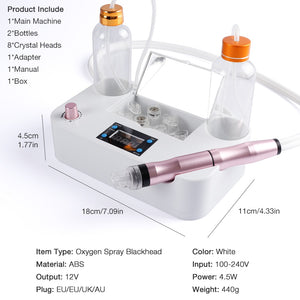Portable Oxygen Spray Water Injection Hydro Jet Skin Rejuvenation Beauty Machine - Beautyic.co.uk