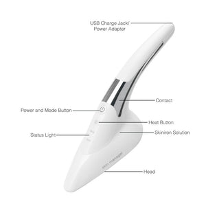 Microcurrent Iron Heat Ion Vibration Massager Wrinkles Remover Face Lifting Beauty Device - Beautyic.co.uk