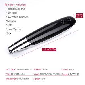 Upgrade Laser Picosecond Pen Tattoo Freckle Mole Spot Removal Pen - Beautyic.co.uk