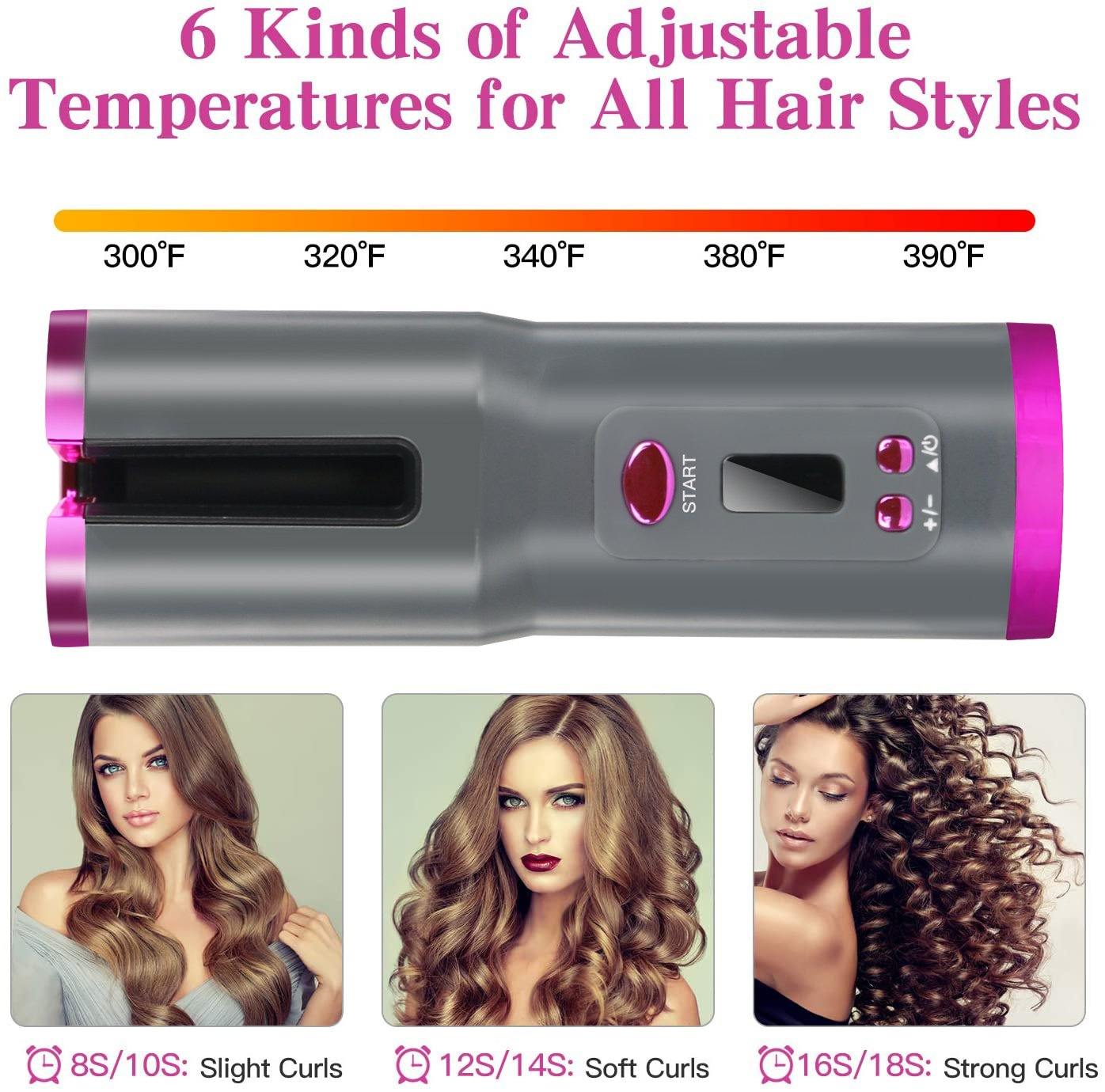 Professional Auto Cordless Hair Curler - Beautyic.co.uk