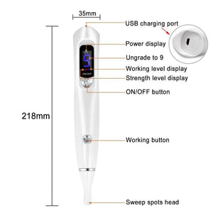 9 Level Mole Freckle Skin Tag Spot Eraser Plasma Derma Pen - Beautyic.co.uk