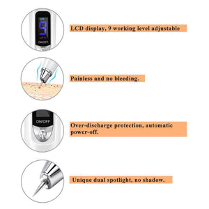 9 Level Mole Freckle Skin Tag Spot Eraser Plasma Derma Pen - Beautyic.co.uk