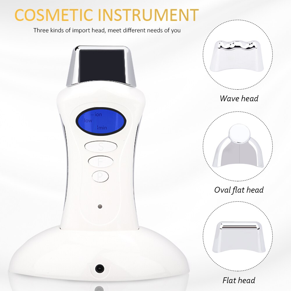 Mini Microcurrent Ion Galvanic Face Spa Device with 3 Massage Heads - Beautyic.co.uk