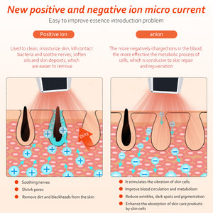 Mini Microcurrent Ion Galvanic Face Spa Device with 3 Massage Heads - Beautyic.co.uk